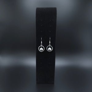 Earrings "Silver Hematite Big Drops"
