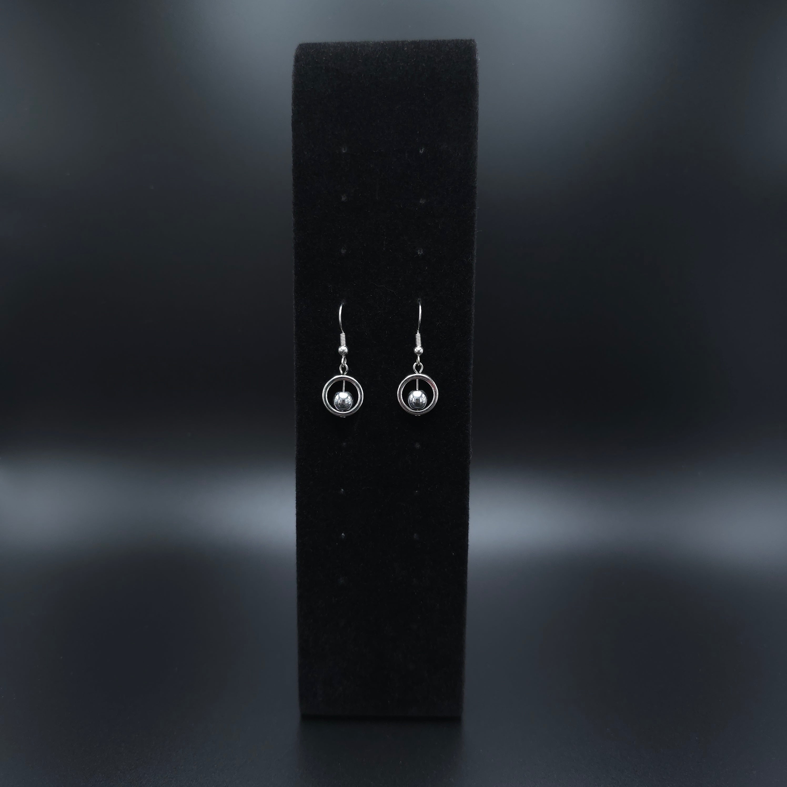 Earrings "Silver Hematite Small Drops"