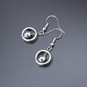 Earrings "Silver Hematite Small Drops"