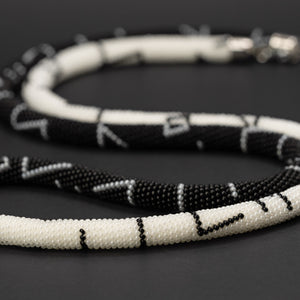 Beaded crochet necklace "Abstraction"