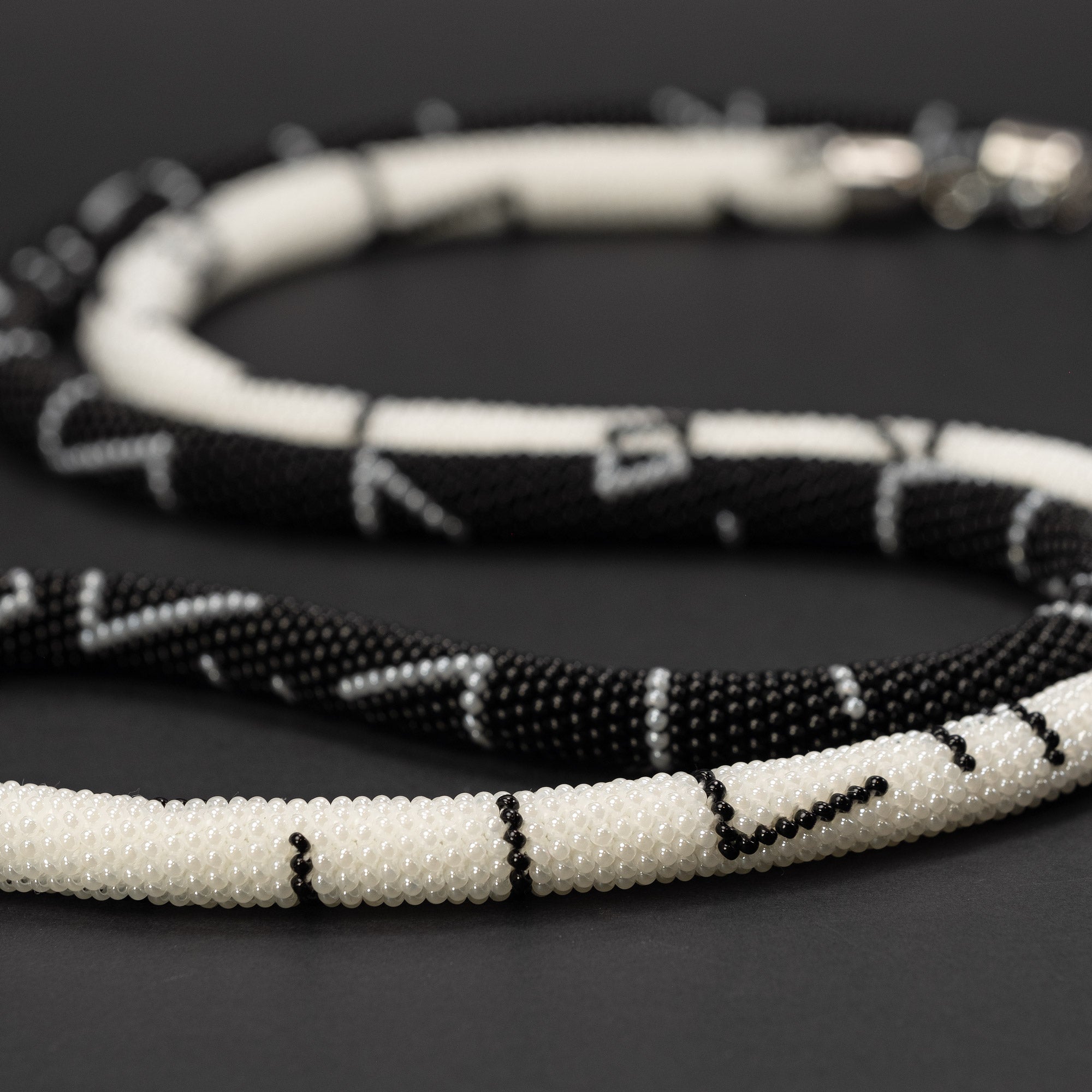 Beaded crochet necklace "Abstraction"
