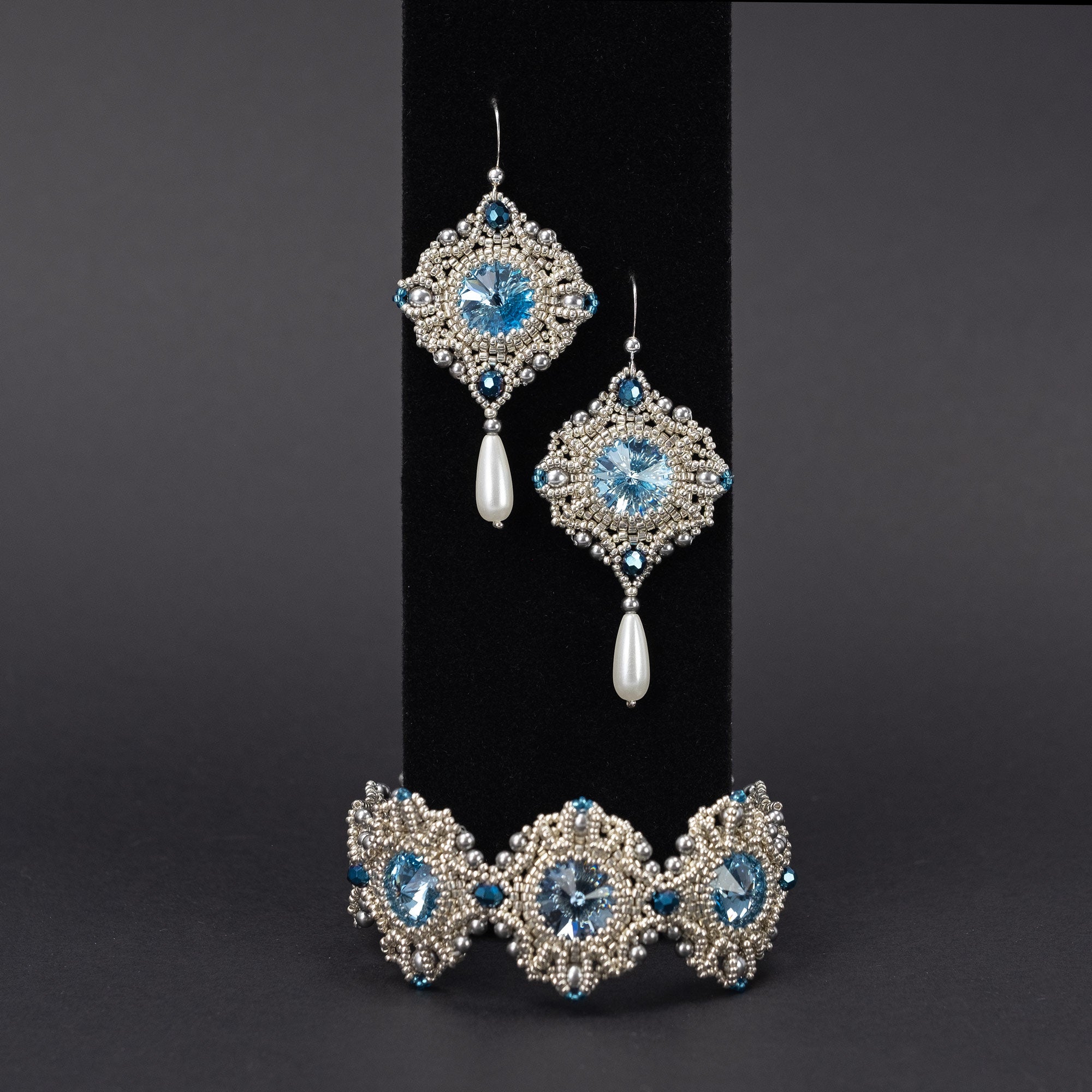 Earrings "Blue Nebula"
