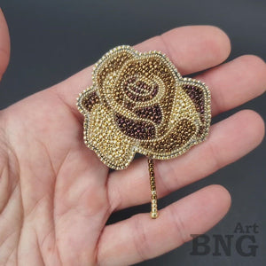 Brooch "Sunny Rose"