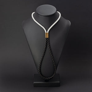 Beaded crochet necklaces set "Golden Specks"