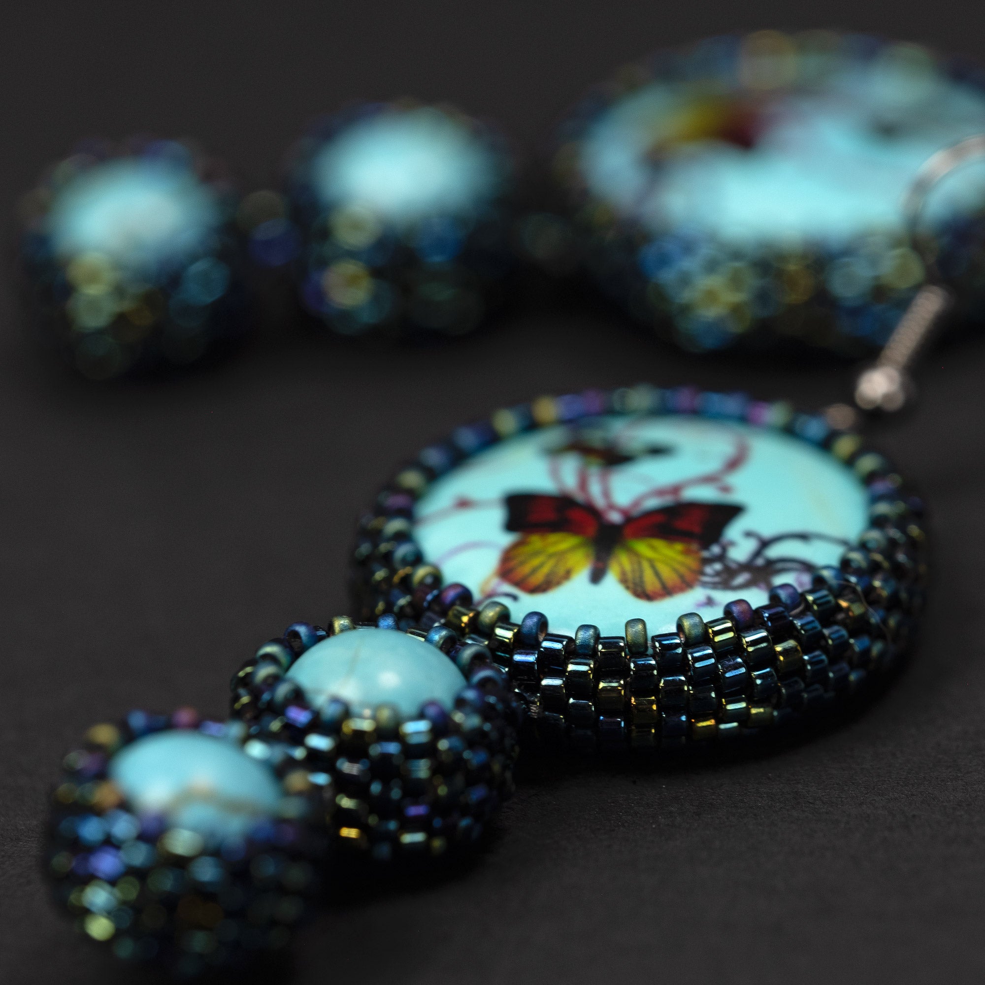 Earrings "Turquoise Butterflies"
