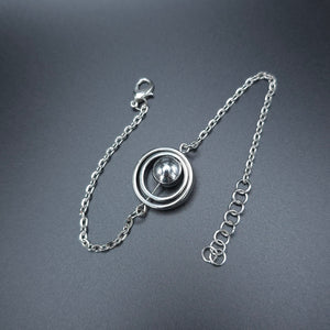 Bracelet "Silver Hematite Big Drop"