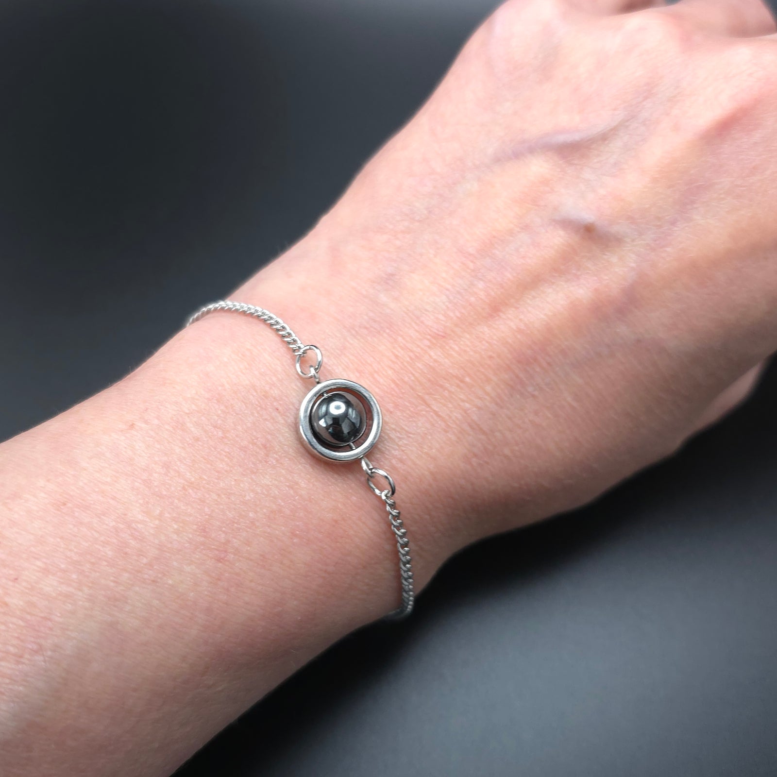 Bracelet "Hematite Small Drop"