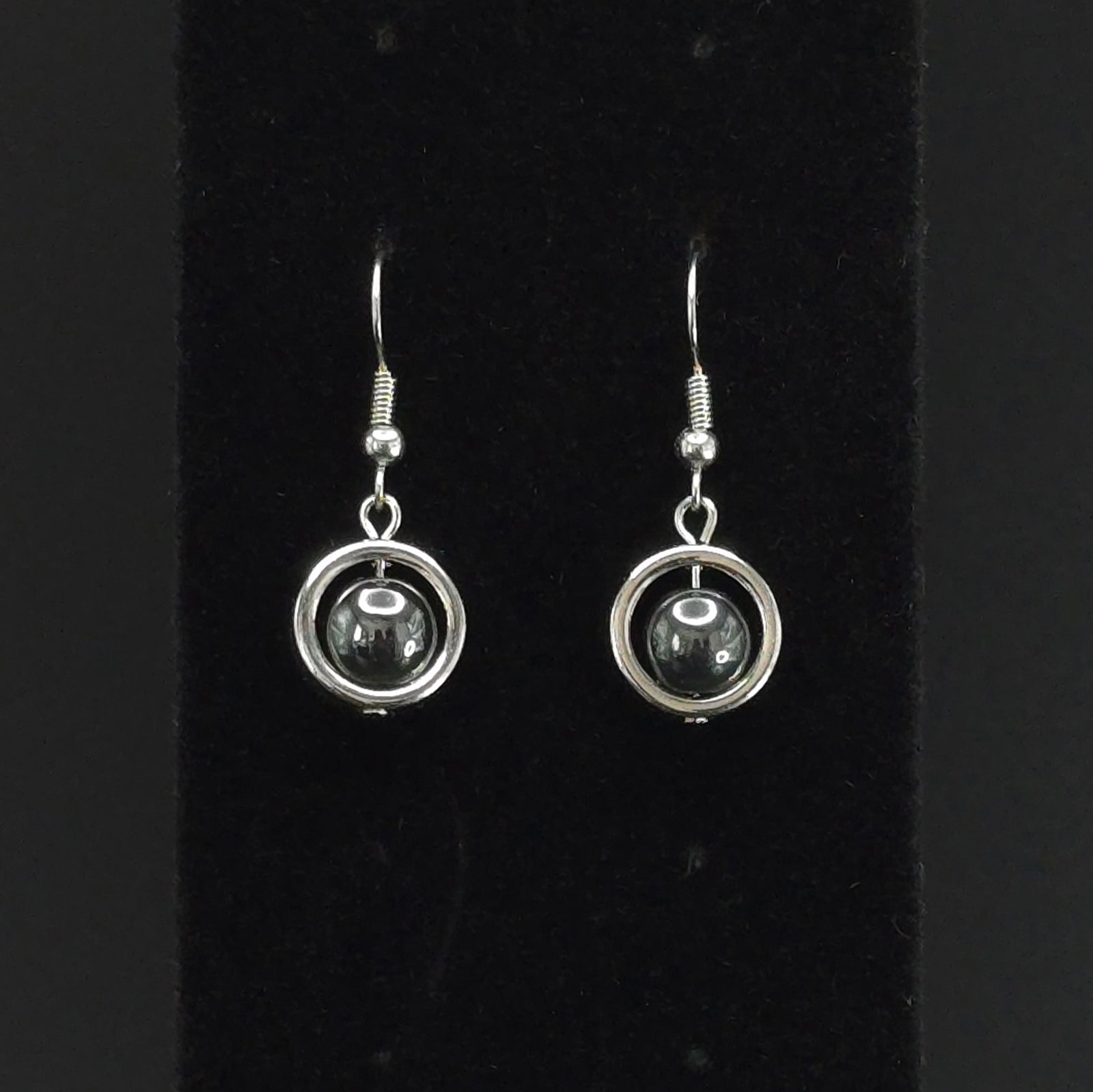 Earrings "Hematite Small Drops"