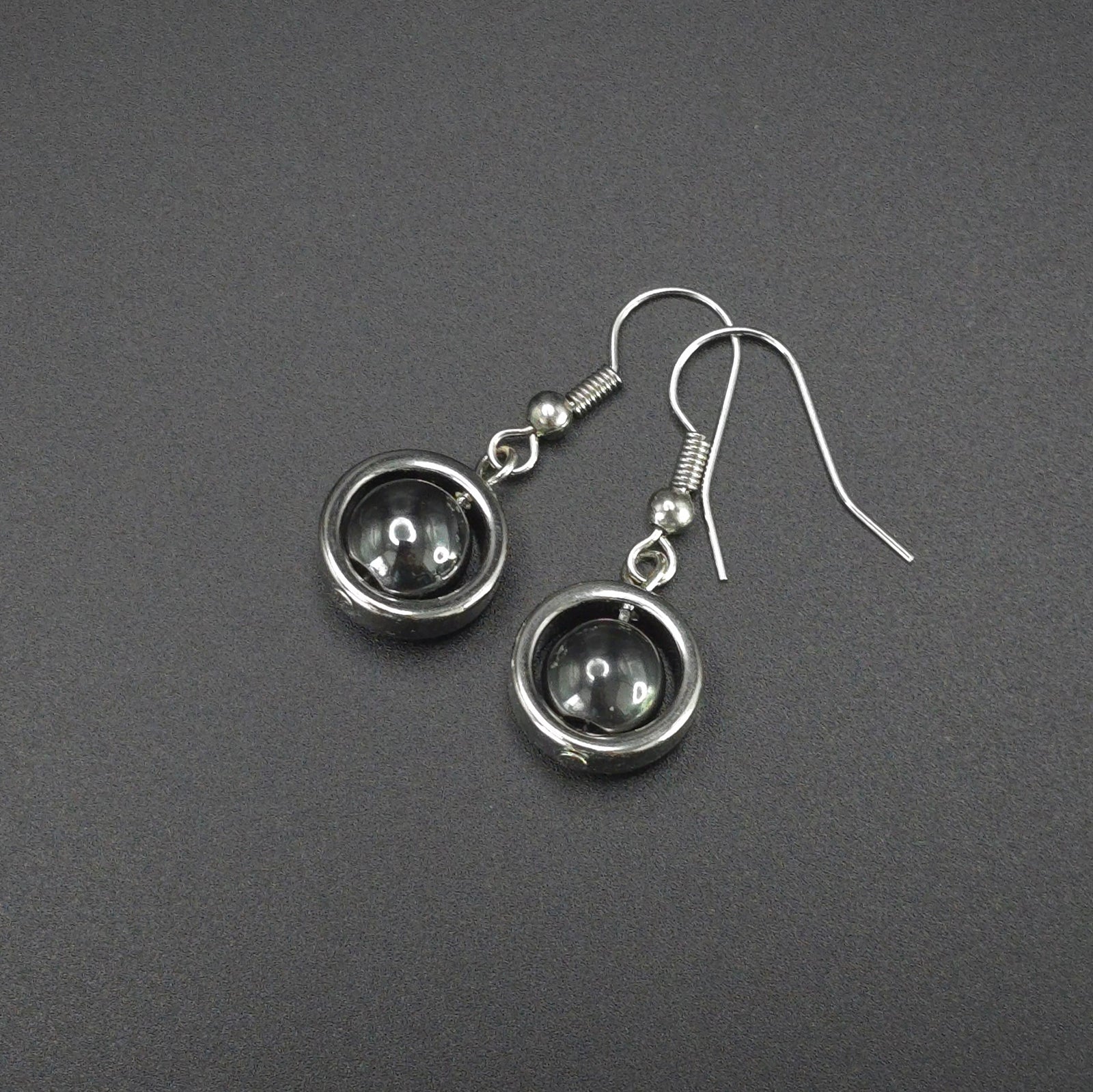 Earrings "Hematite Small Drops"