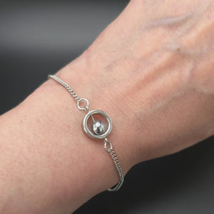 Bracelet "Silver Hematite Small Drop"