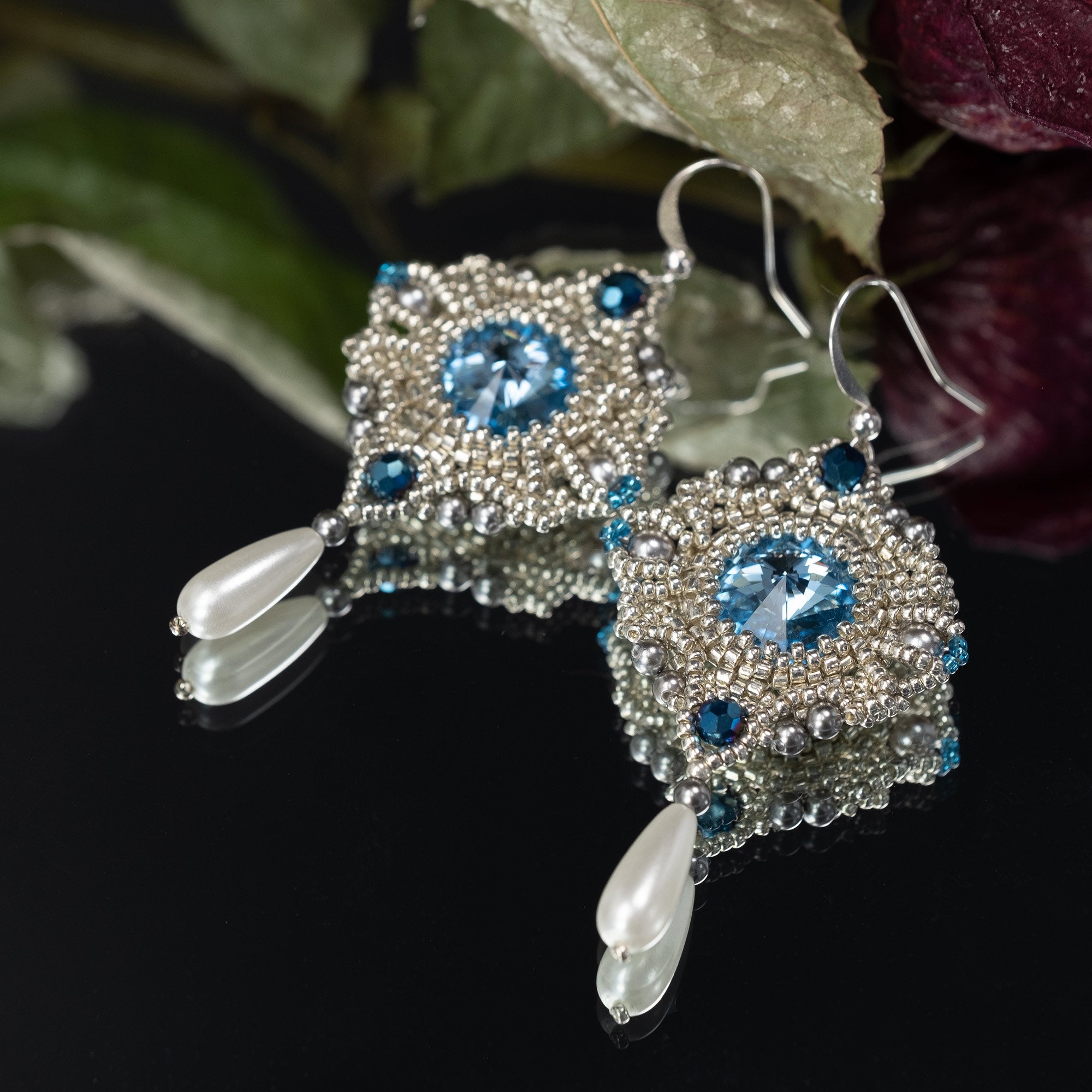 Earrings "Blue Nebula"