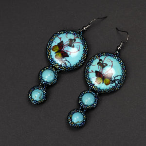 Earrings "Turquoise Butterflies"