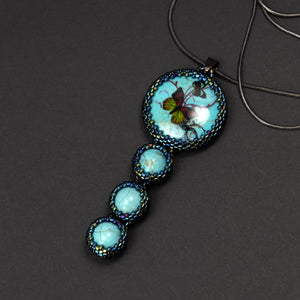 Pendant "Turquoise Butterflies"