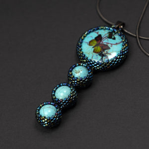 Pendant "Turquoise Butterflies"